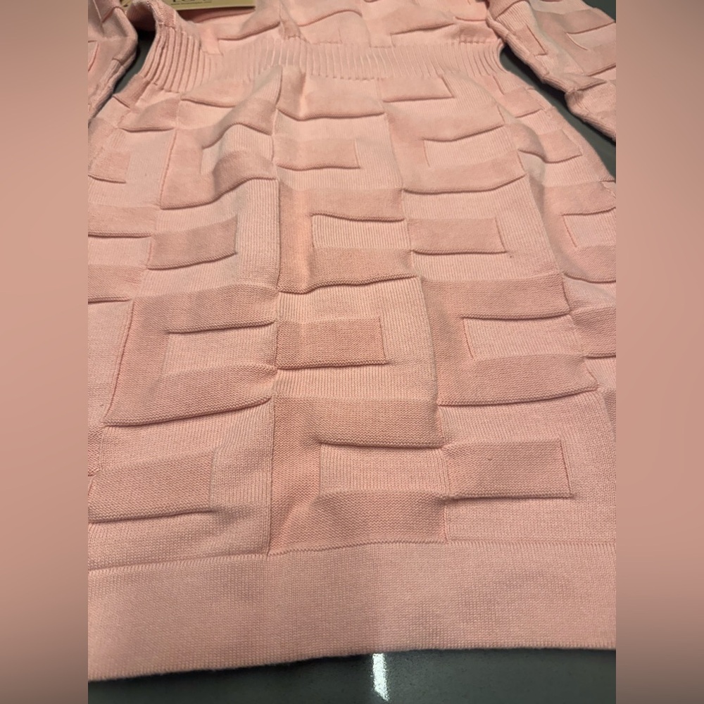 Pink Button-Up Knit long cardigan - Picture 7 of 7